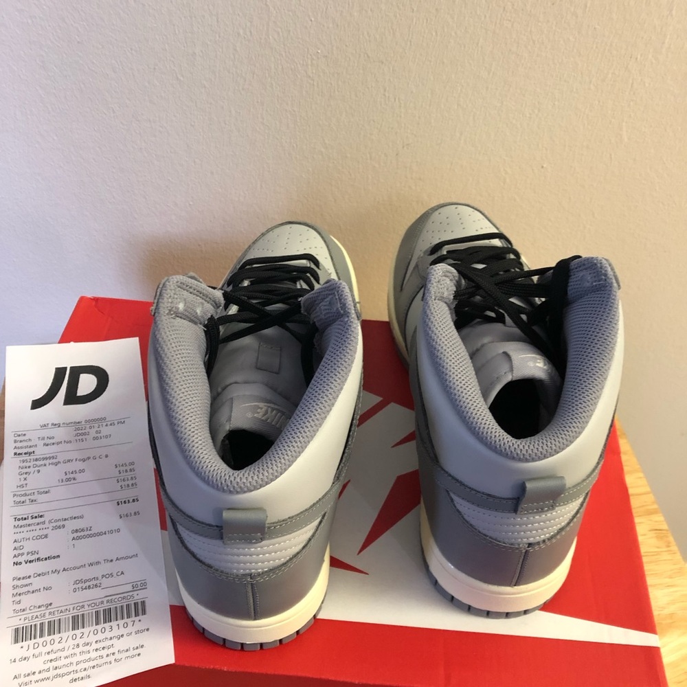 Nike dunk highgrey fog / womens 9/ mens 7.5 - Picture 4 of 6